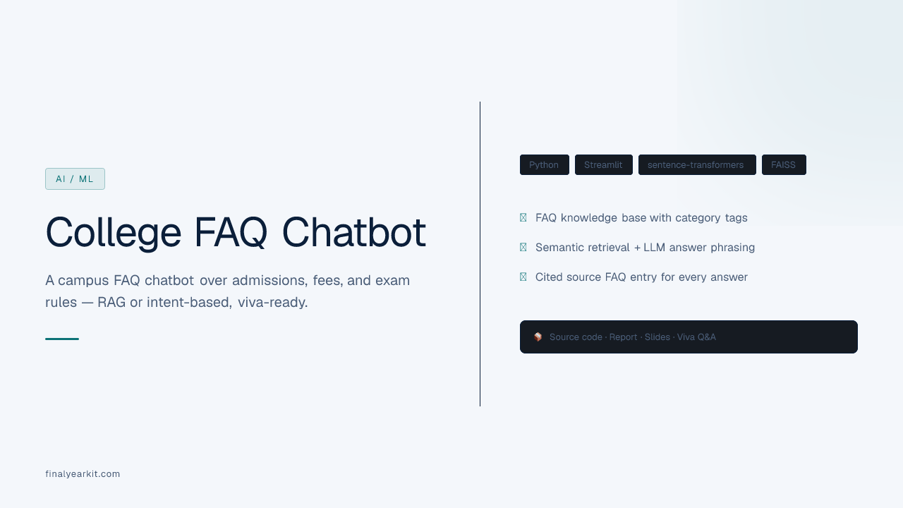 College FAQ Chatbot