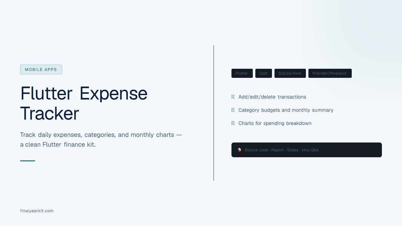 Flutter Expense Tracker