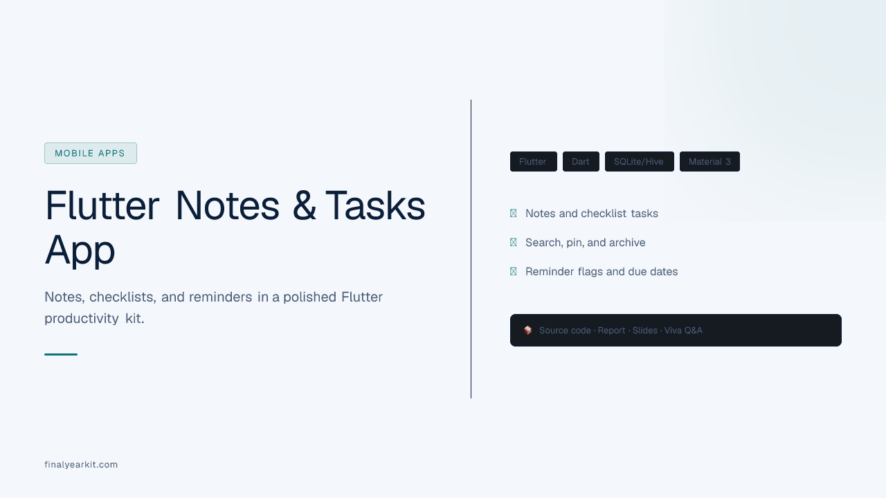 Flutter Notes & Tasks App