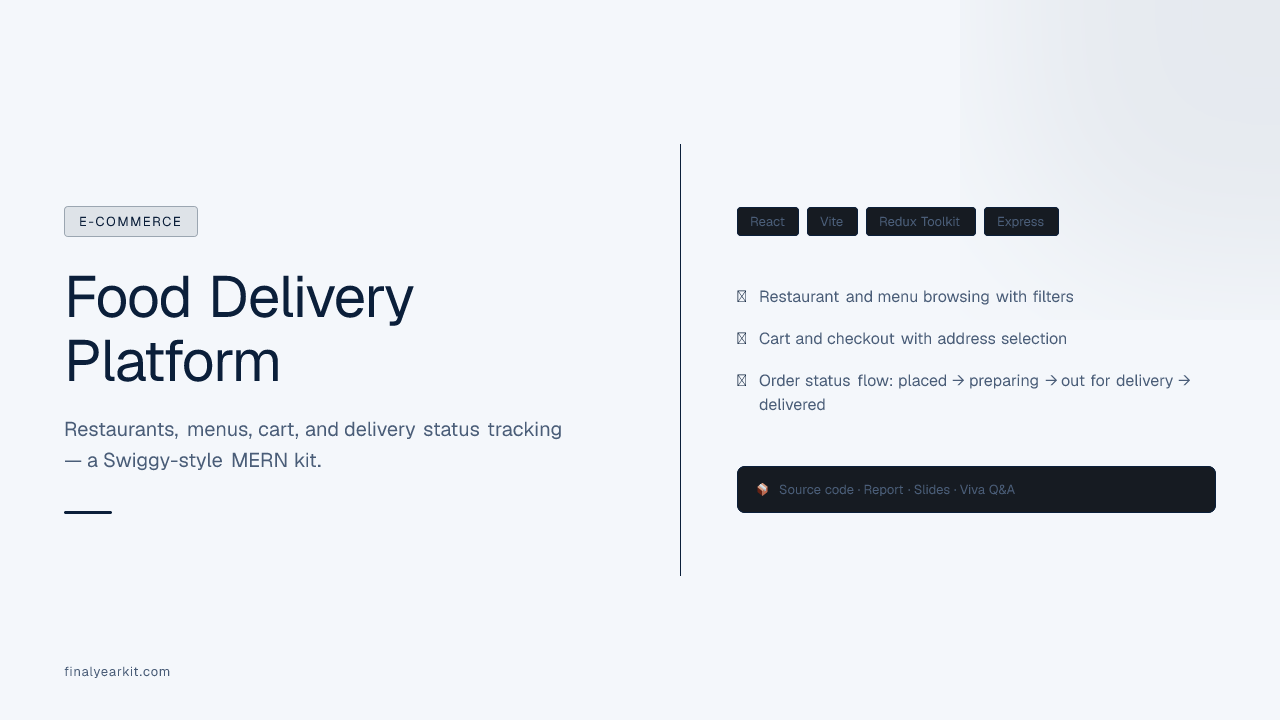 Food Delivery Platform