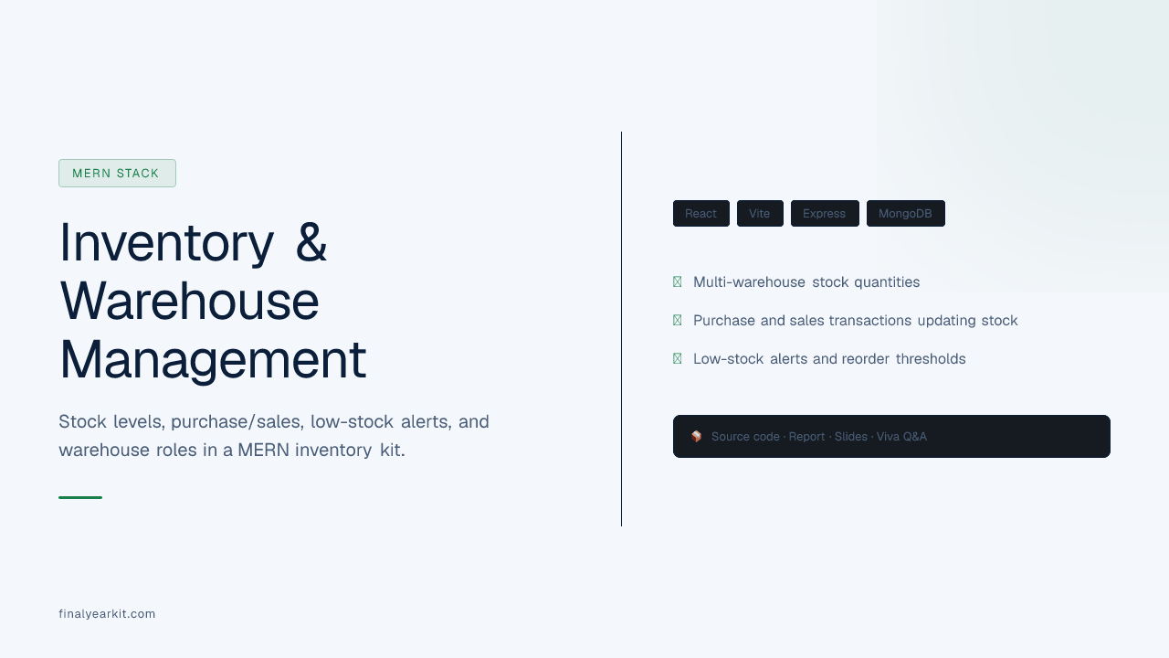 Inventory & Warehouse Management