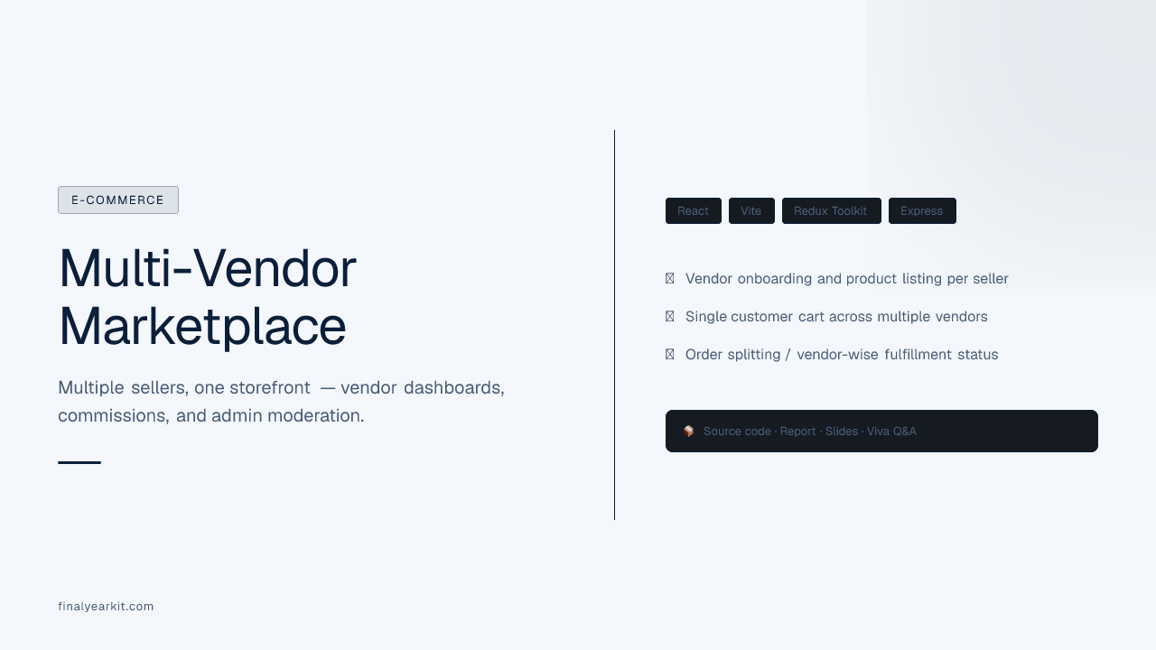 Multi-Vendor Marketplace