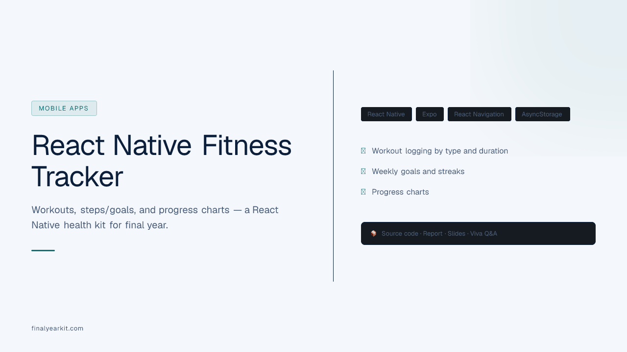 React Native Fitness Tracker